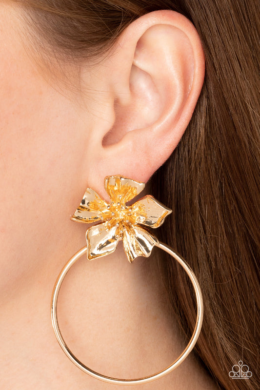 Paparazzi Accessories - Buttercup Bliss - Gold Earrings