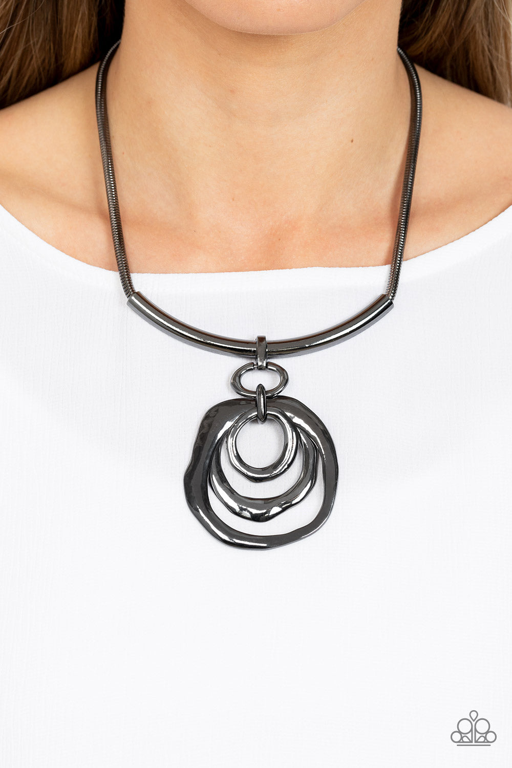 Paparazzi Accessories - Forged in Fabulous - Black Necklace