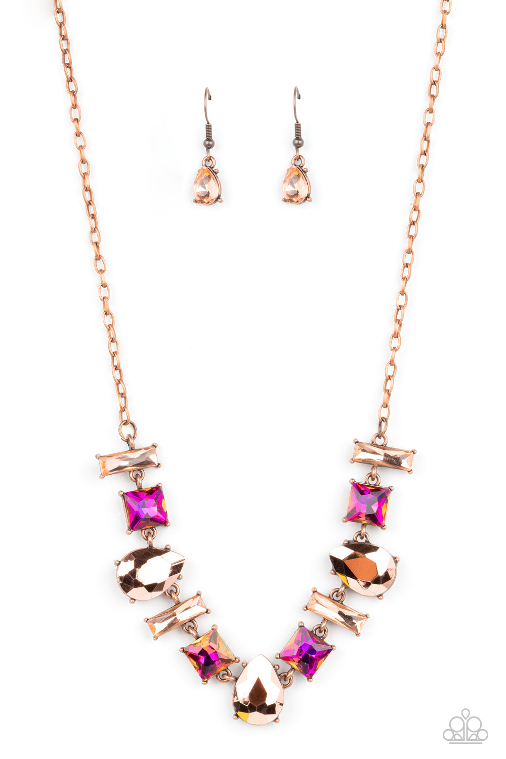 Paparazzi Accessories - Interstellar Ice N7 - Copper Necklace