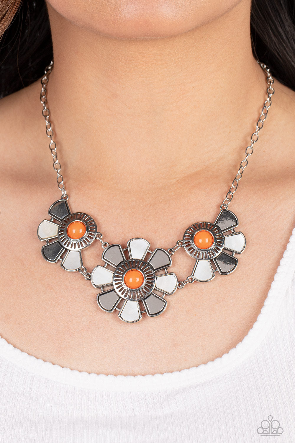 Paparazzi Accessories - Aquatic Garden N13 - Orange Necklace