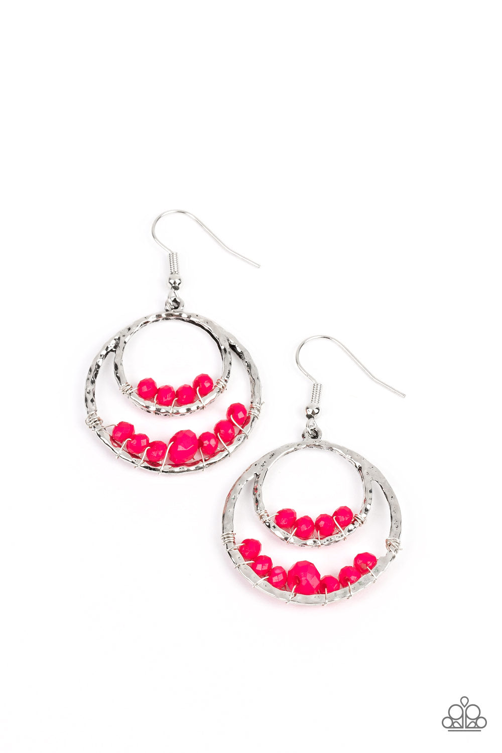 Paparazzi Accessories - Bustling Beads - Pink Earrings