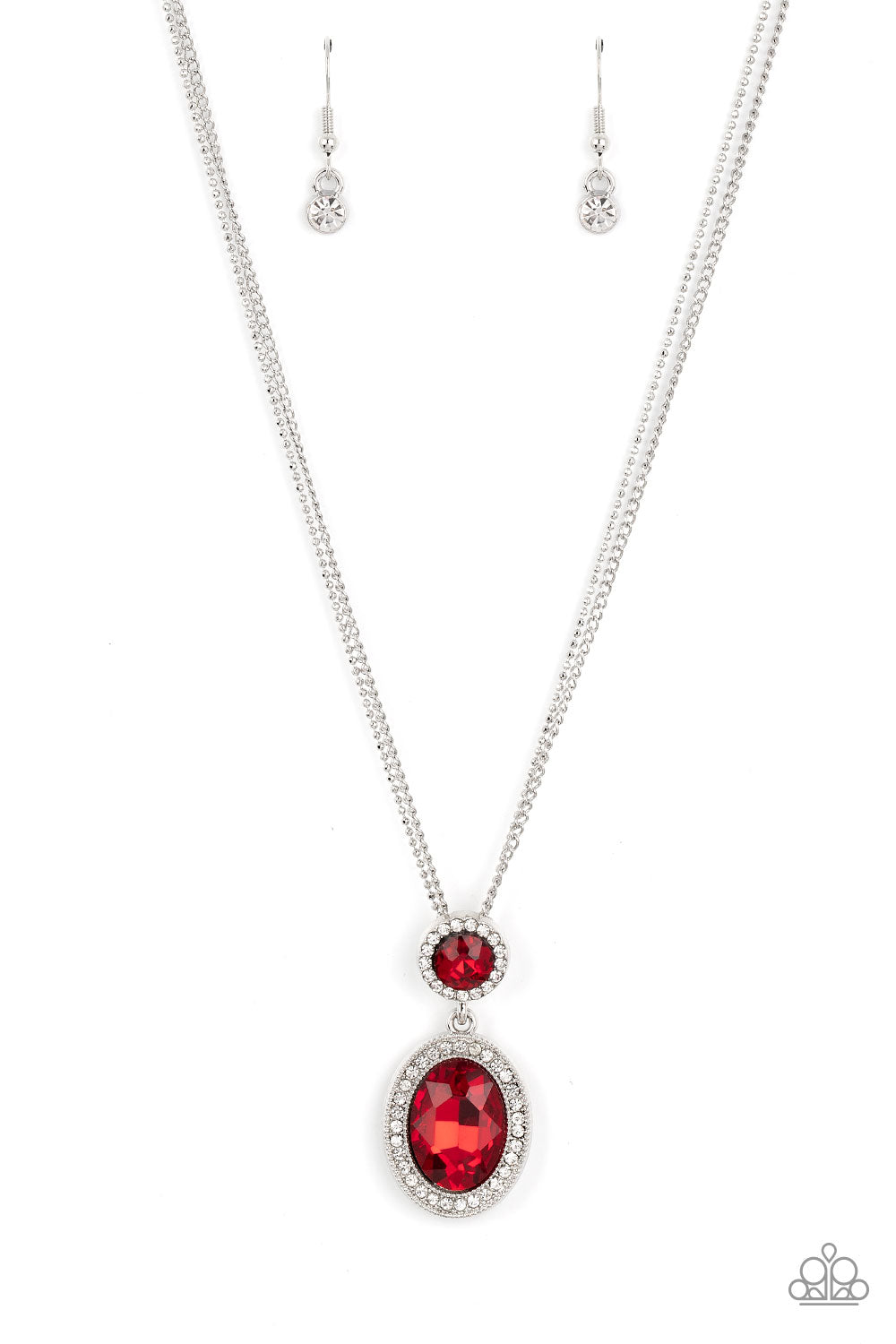 Paparazzi Accessories - Castle Diamonds - Red Necklace