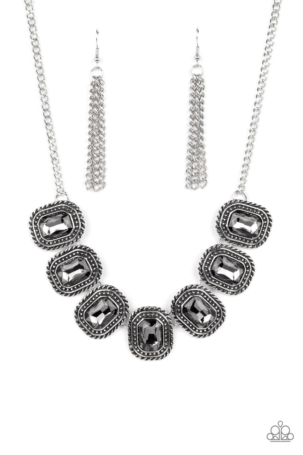 Paparazzi Accessories - Iced Iron N2 - Silver Necklace