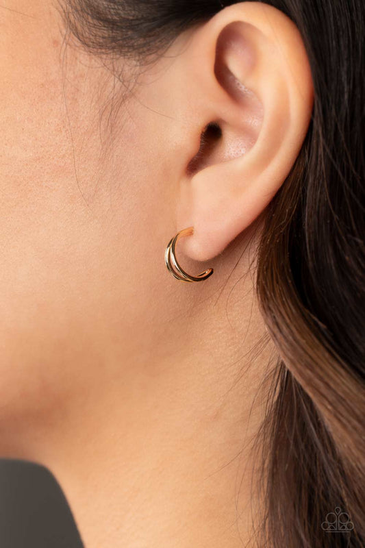 Paparazzi Accessories - Charming Crescents - Gold Earrings