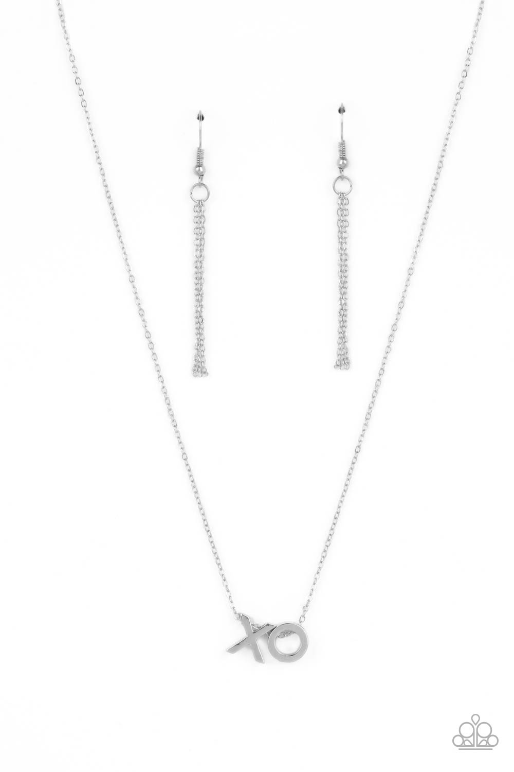 Paparazzi Accessories - Hugs and Kisses - Silver Necklace