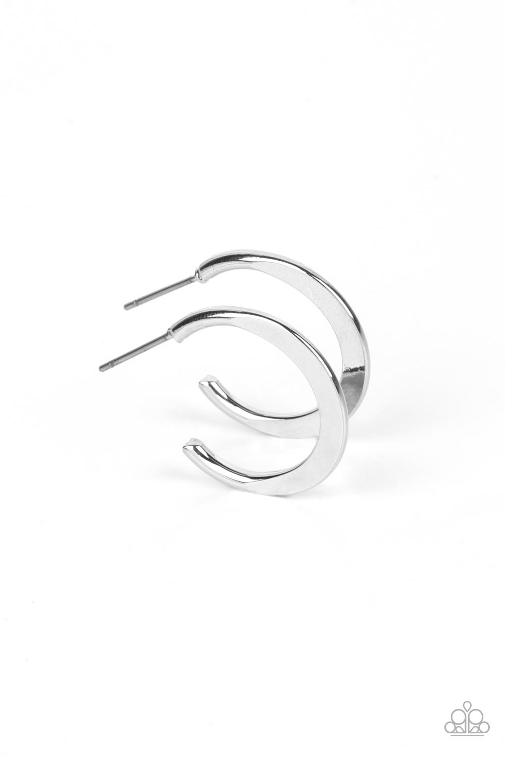 Paparazzi Accessories - Royal Runway - Silver Hoop Earrings