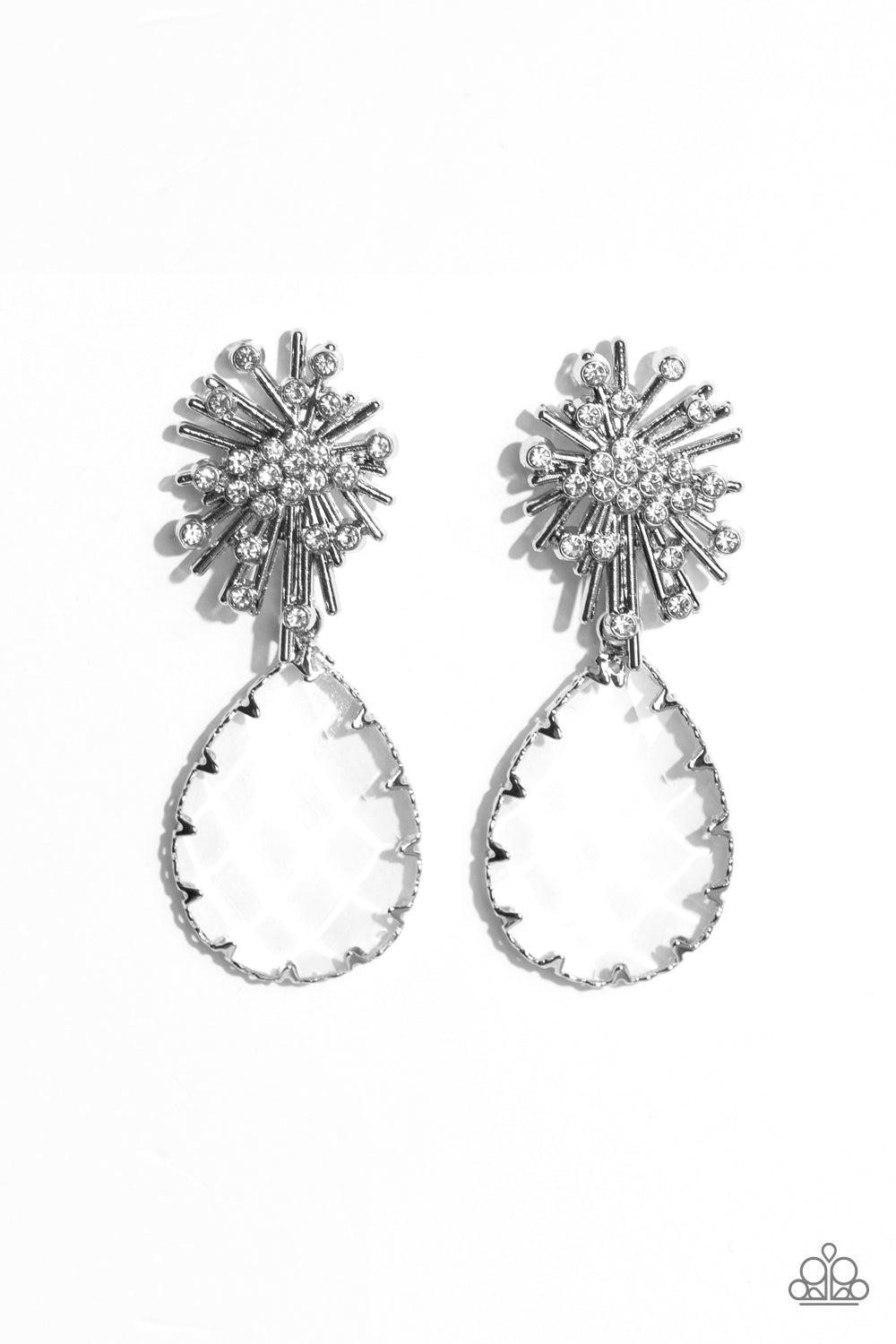 Paparazzi Accessories - Stellar Shooting Star - White Earrings