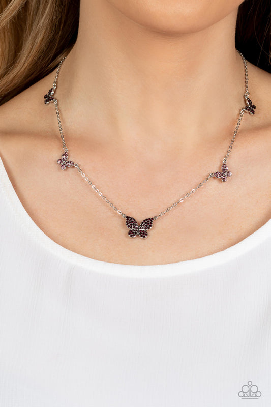 Paparazzi Accessories - FAIRY Special - Purple Butterfly Necklace