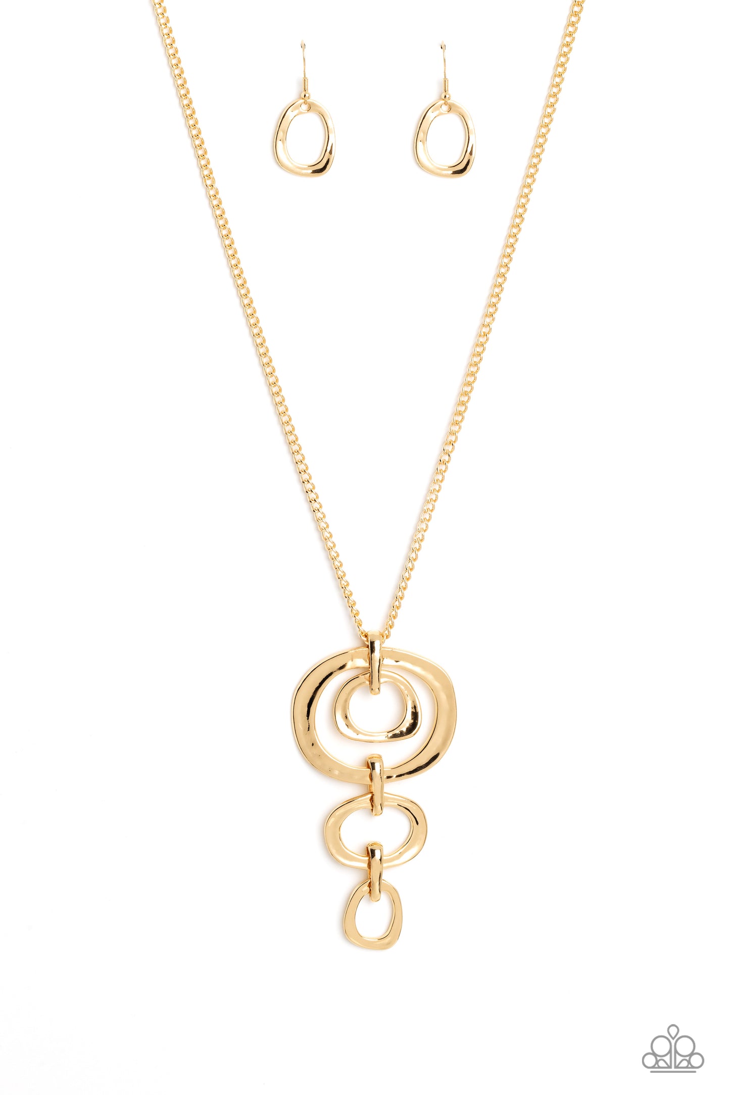 Paparazzi Accessories - Tranquil Trickle - Gold Necklace