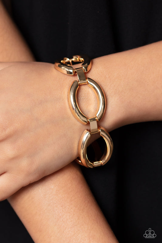 Paparazzi Accessories - Constructed Chic - Gold Bracelet