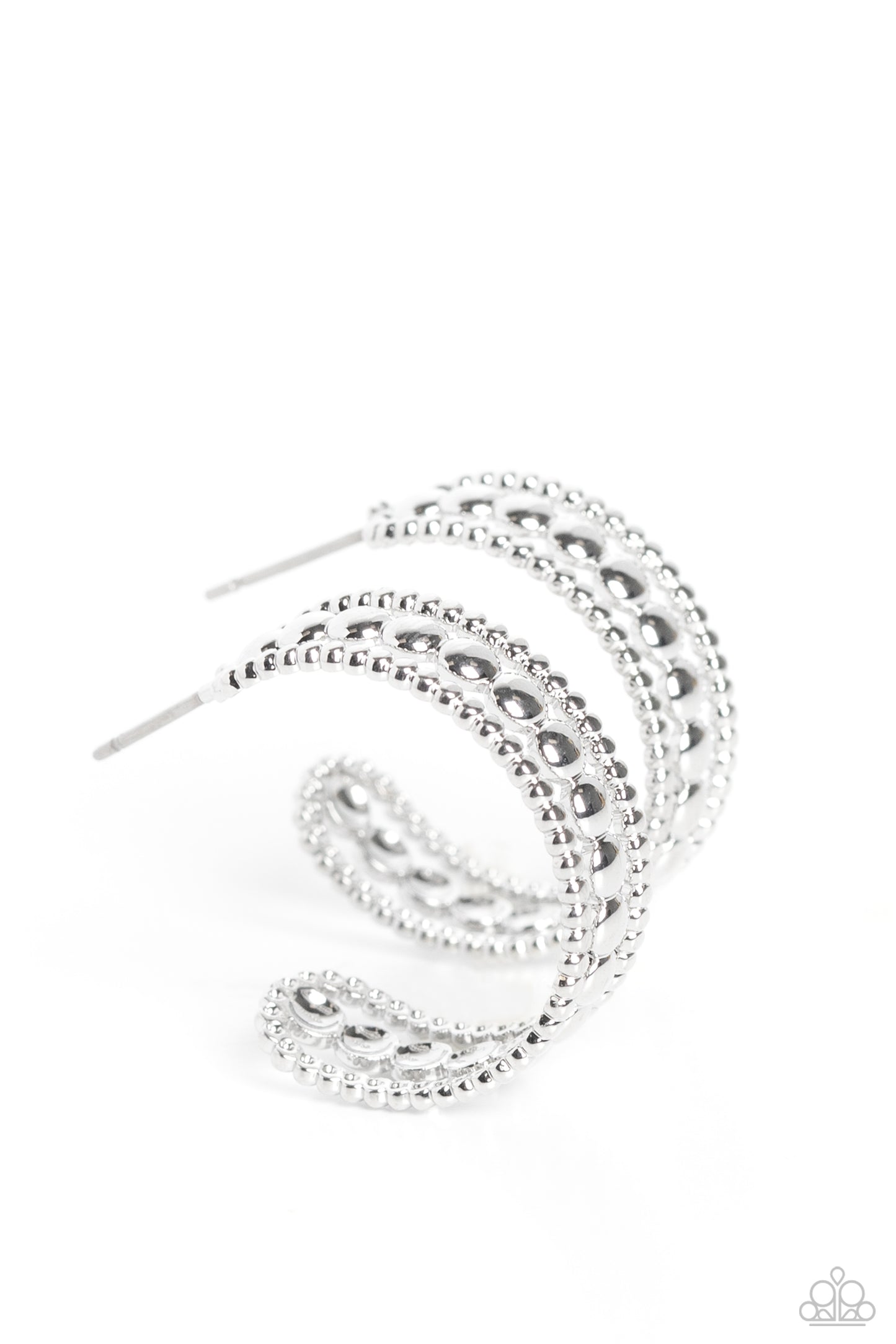 Paparazzi Accessories - Dotted Darling - Silver Earrings