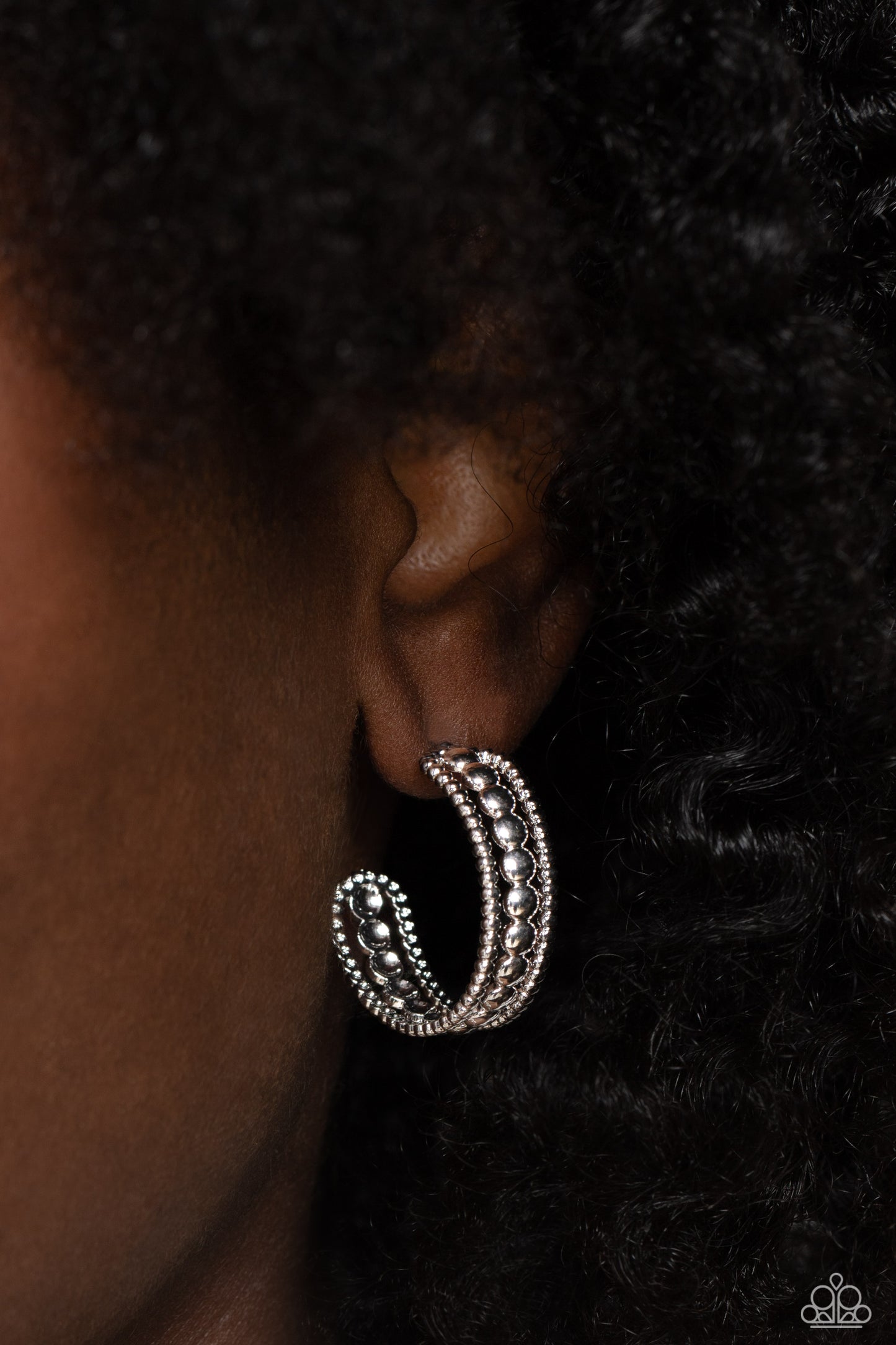 Paparazzi Accessories - Dotted Darling - Silver Earrings