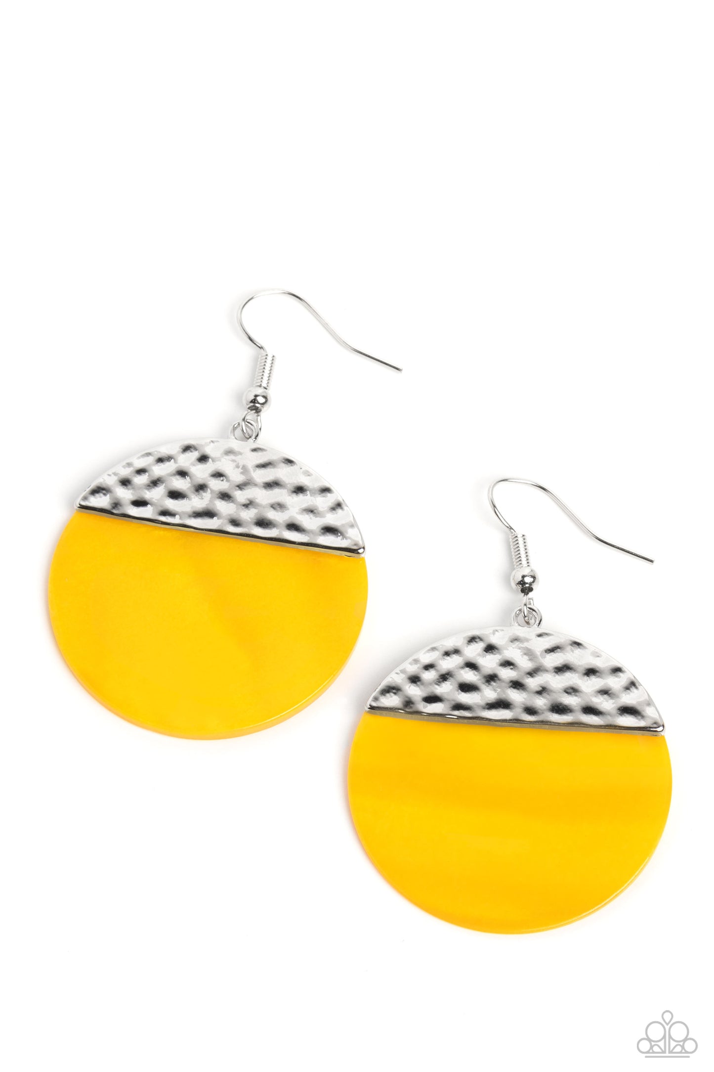 Paparazzi Accessories - SHELL Out - Yellow Earrings