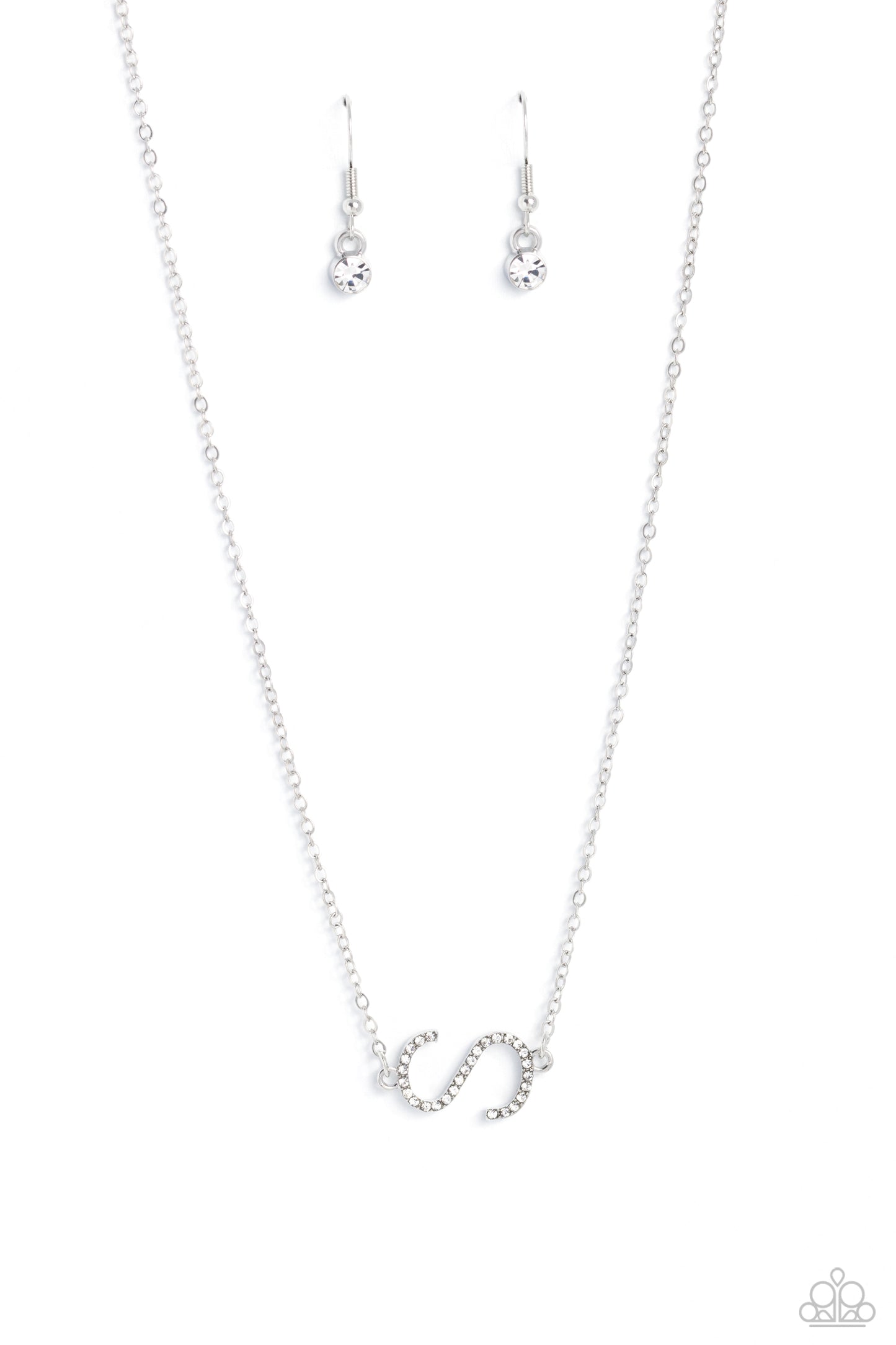 Paparazzi Accessories - INITIALLY Yours - S - White Necklace