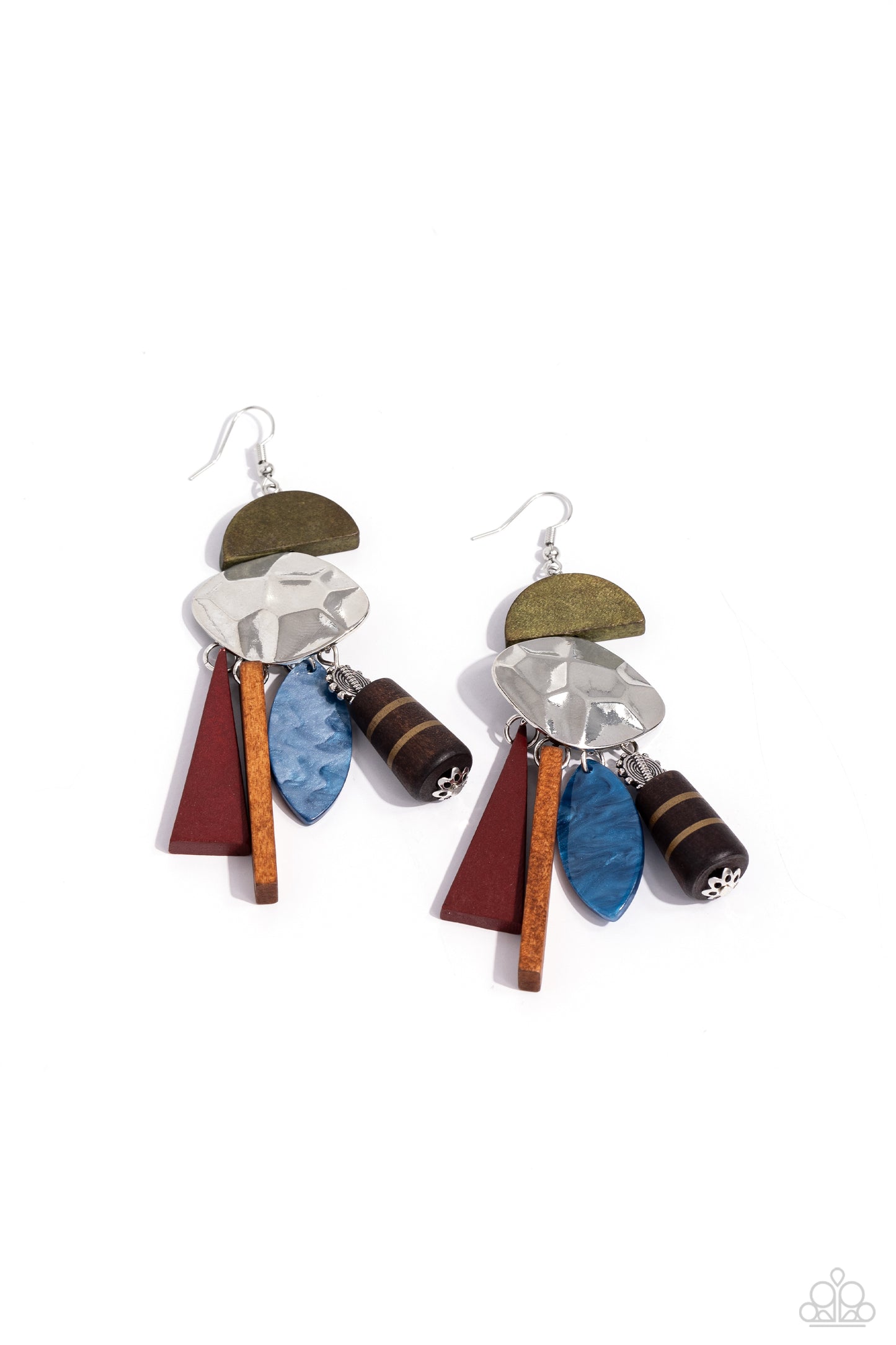 Paparazzi Accessories - Textured Talisman - Multi Earrings