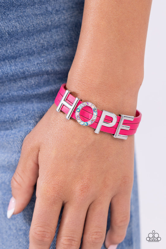 Paparazzi Accessories - Hopeful Haute - Pink Bracelet